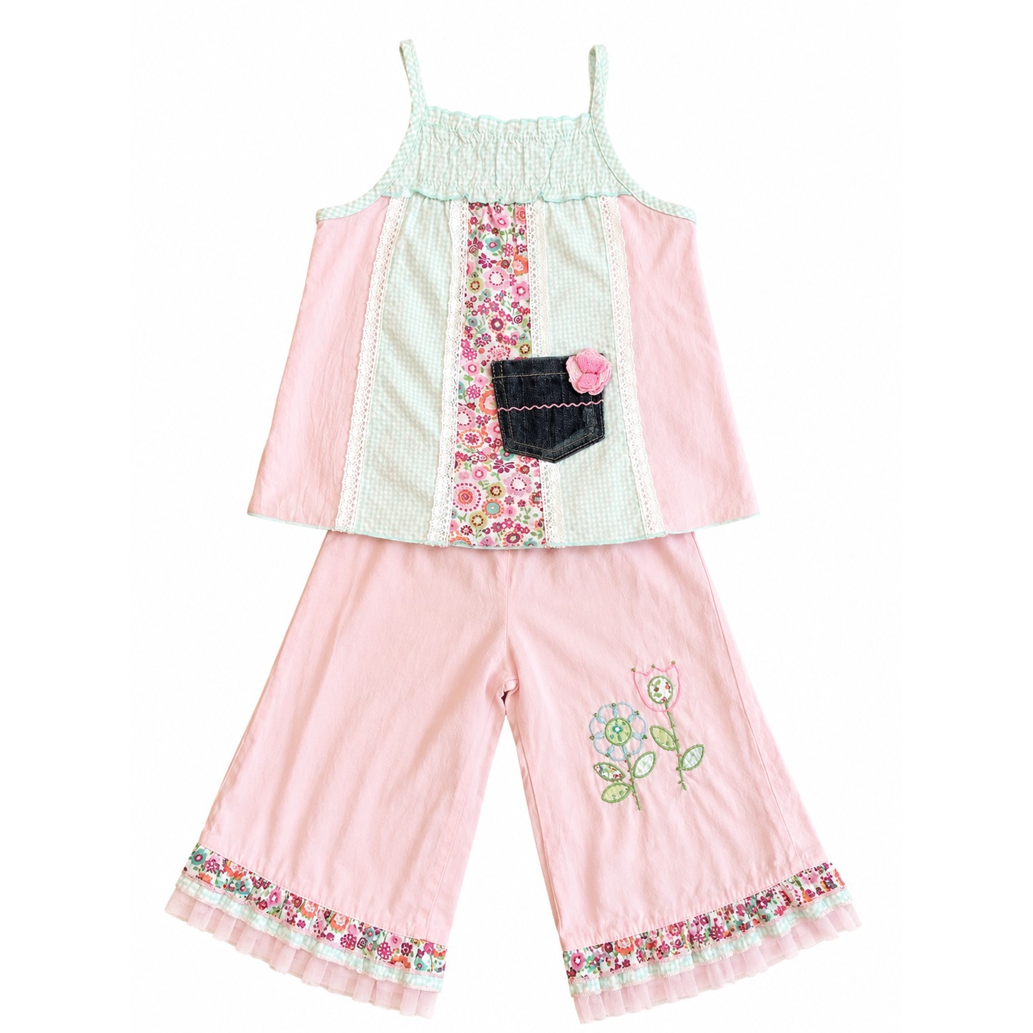 New -11 Items -Girls Sz 4 Huge Boutique Summer Clothing Lot Outfits Dress Shorts — image 3 of 8